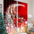 thumbnail image 3 of Cortina Moda Feliz Navidad Imprimir Druzca Santa Claus Ducha impermeable Cortinas Frabicas Hogar para la sala de estar M 2pcs Inevent HA011135-02, 3 of 7