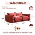thumbnail image 2 of The Magic Home 2-Seater Floor Modular Chenille Sectional Sofa, Orange, 2 of 11