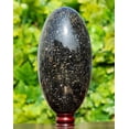 thumbnail image 5 of Polished Crystal Lingam Black Guinea Fowl Jasper Large 300mm / 22.6lbs, Shivling for Healing Stone & Spiritual Home Decor, Sacred Crystal Gift Chakra Balancing, Serene Energy Enhancer for Yoga & Reiki, 5 of 5