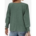 thumbnail image 3 of Women's Autumn Fashion T-shirt Round neck Casual Basic T-shirt Top Shirt, 3 of 4