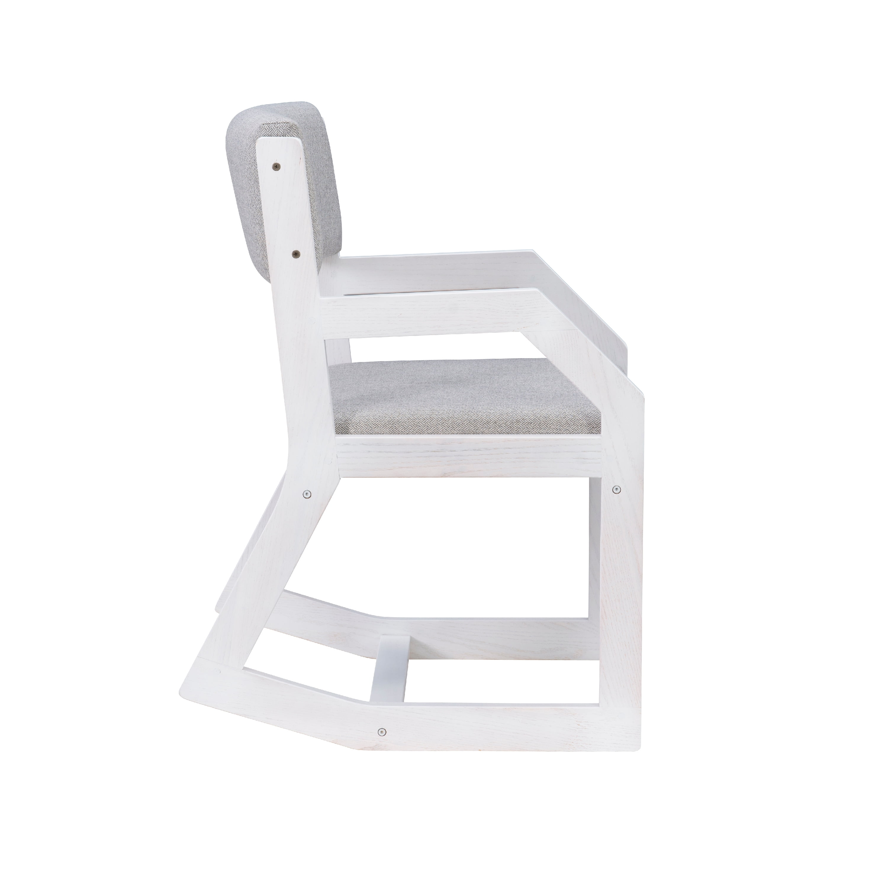 Linon Sutton Sled Base Modern Accent Chair, White/Gray