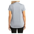 thumbnail image 2 of Yellow Rooster Women's Digi Heather Performance Polo T-Shirt Light Grey 3XL, 2 of 4