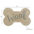 thumbnail image 3 of Maison Concepts Braided Jute Bone Shape Pet Mat Woof (Brown) 15" X 23" X 0.2", 3 of 3