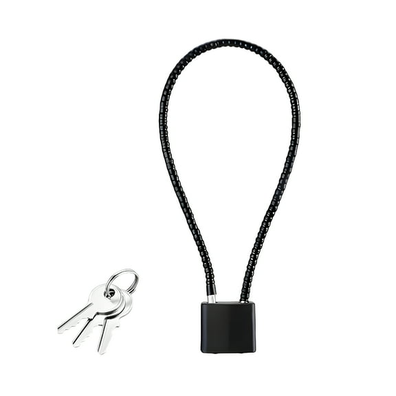 MELIVO Bike Lock,14.96" Bike Lock with Key,Opening Steel Cable Bicycle Lock Bike Lock Cable,Black