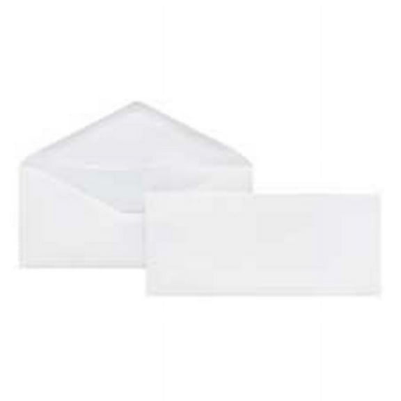 Quality Park Products QUA90020 Fully Gummed Envelope- 24Lb- V-Flap- No 10- 4-.13in.x9-.50in.