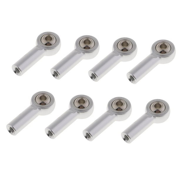 8 piezas de modelo RC perfecl Sello de extremo de varilla esférica M3 4 para coche de camión RC universal M3 plata