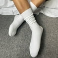 thumbnail image 2 of 1 Pair Men Dress Socks Cotton Solid Sports Athletic Work Stripe Casual Socks, 2 of 8