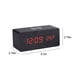thumbnail image 3 of Reloj de madera Reloj digital LED Creativo Carga inalámbrica Termómetros electrónicos Reloj despertador Fuente de alimentación dual Función de control de voz Alarma de carga inalámbrica, 3 of 6