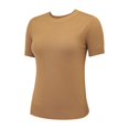 thumbnail image 5 of Knit Sweater for Women, Yigetop Women Fall Sweaters Loose Fit Short Sleeve Lightweight Tunic Tops 2025 Dressy Casual Business Blouses Womens Short Sleeve Sweater Gold L, 5 of 9
