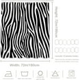 thumbnail image 6 of Zebra Black White Decor Shower Curtain,African Black and White Zebra Bathroom Decor Polyester Fiber Plastic Rings Quick-Drying Waterproof for Bathtubs/Bathroom, 72x72 inches, 6 of 6
