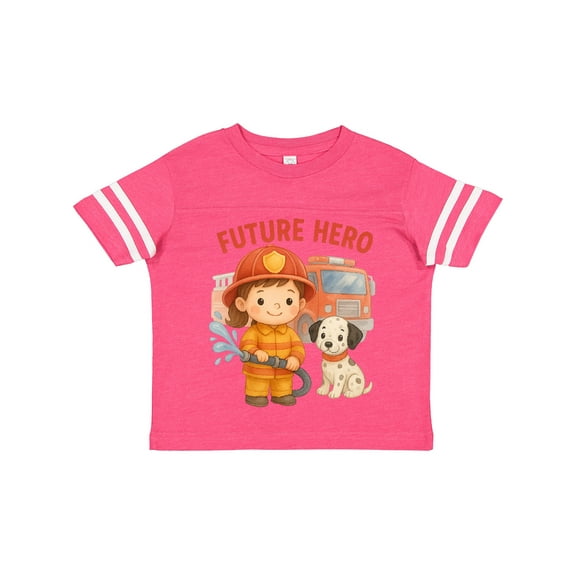 Inktastic Future Hero Firefighter Kids Cute Design Boys or Girls Toddler T-Shirt