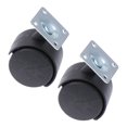 thumbnail image 3 of SHOWERORO 2 Pcs Roues Pivotantes Robustes Noires PP pour Chariot de Courses et Meubles, 3 of 5