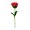 Red, variant on KGJQ Carnation Twist Stick Hand-Crocheted Woolen Flower in Multiple Colors Never Wither Flower for Gifts And Home