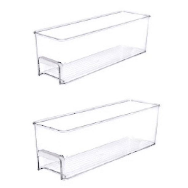Paquete De 2 Cajas De Almacenamiento Para Nevera Porta Bebidas Caja De Almacenamiento De Alimentos Para Nevera, C