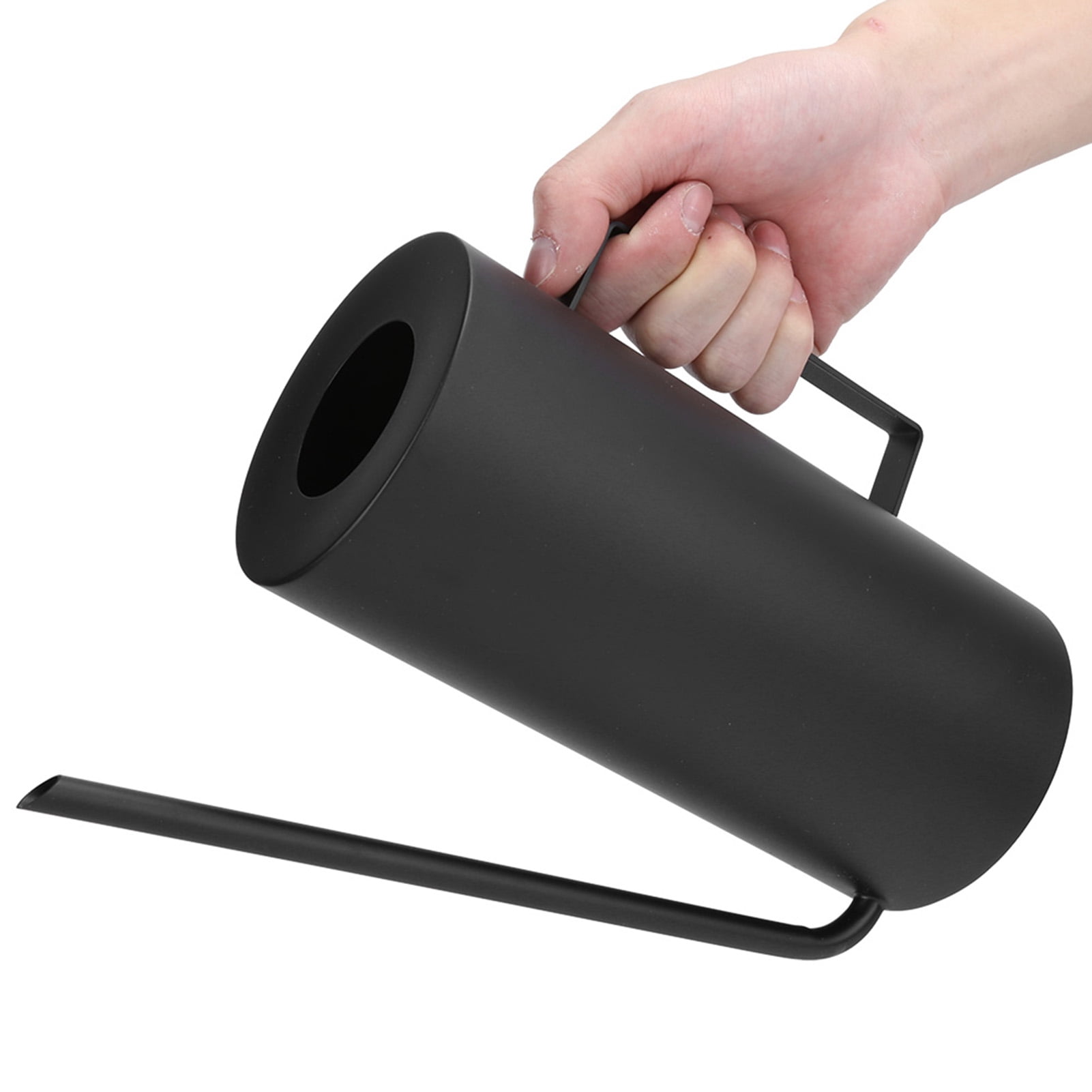 NFTIGB Stainless Steel Long Spout Flower Plant Watering Can Pot for Patio Garden Lawn, Black Finish, 1.5L / 50.7 oz Capacity, Ideal for Indoor and Outdoor Houseplants