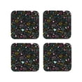 thumbnail image 2 of Kll Square Drink Coasters Set Of 4,Pu Leather Absorbent Coasters Set Decorative Coffee Cup Coasters Housewarming Gift For Home Decor-I Love You Mom, 2 of 9
