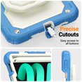 thumbnail image 7 of Case for iPad Mini 7 2024/Mini 6 2021 8.3 inch 7th/6th Gen, 360 Rotating Stand Handle Shoulder Strap Heavy Duty Shockproof Cover, Cream Navy, 7 of 7