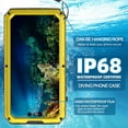 thumbnail image 5 of SaniMore Case for iPhone 14 Plus, Heavy Duty Protection IP68 Waterproof [Screen Protector] Shockproof Support Wireless Charging Hybidrd Silicone Metal Armor Miliary-Grade Drop-resistant Shell, Yellow, 5 of 8