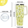 thumbnail image 5 of 40oz Insulated Stainless Steel Tumbler with Handle & Straw - Cute Duck Design Travel Mug, Coffee Water Bottle, Funny Gift for Women, 5 of 6