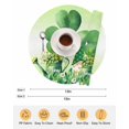 thumbnail image 6 of 15 Inch Round Placemats Set of 4, St. Patrick's Day Non Slip Heat Insulation PP Table Mats, Green Shamrock Gnomes Watering Can Plants Washable Place Mats for Kitchen Dining Party Table Decor, 6 of 7