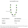 thumbnail image 2 of 14K Gold Bamboo Bead Necklace, Vintage Green Jade and Shell Bead Design Necklace, Timeless Jewelry for Women, 2 of 6