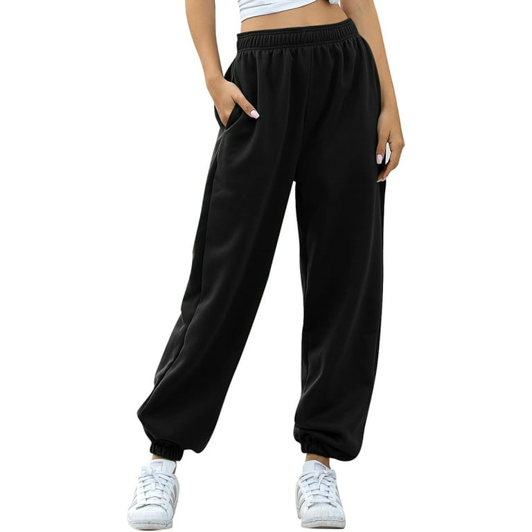 Summer Loose Casual Jogger Trousers Pants For Ladies Women Summer High  Waist Cargo Baggy Harem Trousers Pants Sweatpants for Women Size S-2XL 
