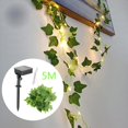 thumbnail image 3 of Lámpara de plantas artificiales, luces colgantes LED, luz solar de para pared, guirnalda, festival, balcón , 10 metros 100 leds Baoblaze Luces de hoja verde, 3 of 8