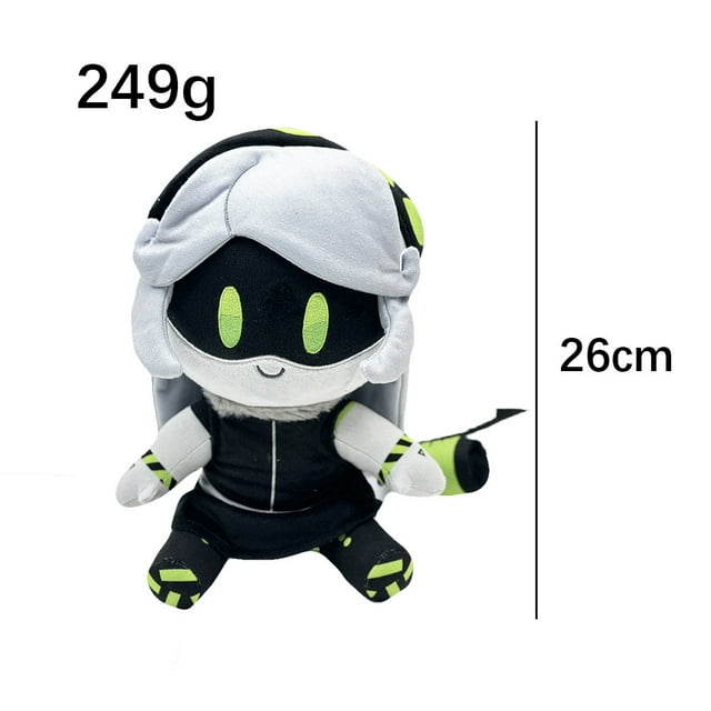 Muñeco de peluche Cyn de 27 cm con forma de drone asesino, kawaii, suave, de anime, modelo verde, colección, decoración de habitación, regalo de Navidad para niños.