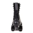 thumbnail image 2 of Cal 7 Soft Boot Roller Skate, Retro Fashion High Top Design in Faux Leather for Indoor & Outdoor (Black, Youth 3), 2 of 7