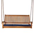 thumbnail image 4 of All Things Cedar Teak Swing & Cushions, White, 4 of 8