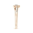 thumbnail image 3 of ANGARA Natural Diamond Heart Promise Ring in 14K Rose Gold for Women (Size-2.5mm | Color-K | Clarity-I3) | April Birthstone, Birthday, Anniversary, Jewelry Gift for Women | Natural Diamond Ring, 3 of 9