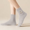 thumbnail image 4 of WEGFTDUOP Women's Winter Thick Warm Mid-Tube Socks Wool Polyester Elastic Cute Australian Fleece Home Indoor Outdoor Floor Wear Moisture-Wicking Odor-Resistant Footwear, 4 of 6