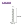 thumbnail image 3 of Uxcell M5x35mm Flat Head Phillips Drive Self Tapping Screws, 304 Stainless Steel Cross Drive Fastener Screws, Silver, Pack of 100, 3 of 7