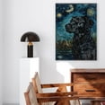 thumbnail image 5 of Hudo Starry Night Flat Coated Retriever Canvas Print - Van Gogh Inspired Dog Poster Wall Art Decor, 5 of 5