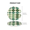 thumbnail image 2 of Round Ceramic Car Coasters 2 Pack Absorptive Clean Cork Bottom For Anti-Slip Use On Most Cars Lightseagreen Colorful Houndstooth_2, 2 of 8