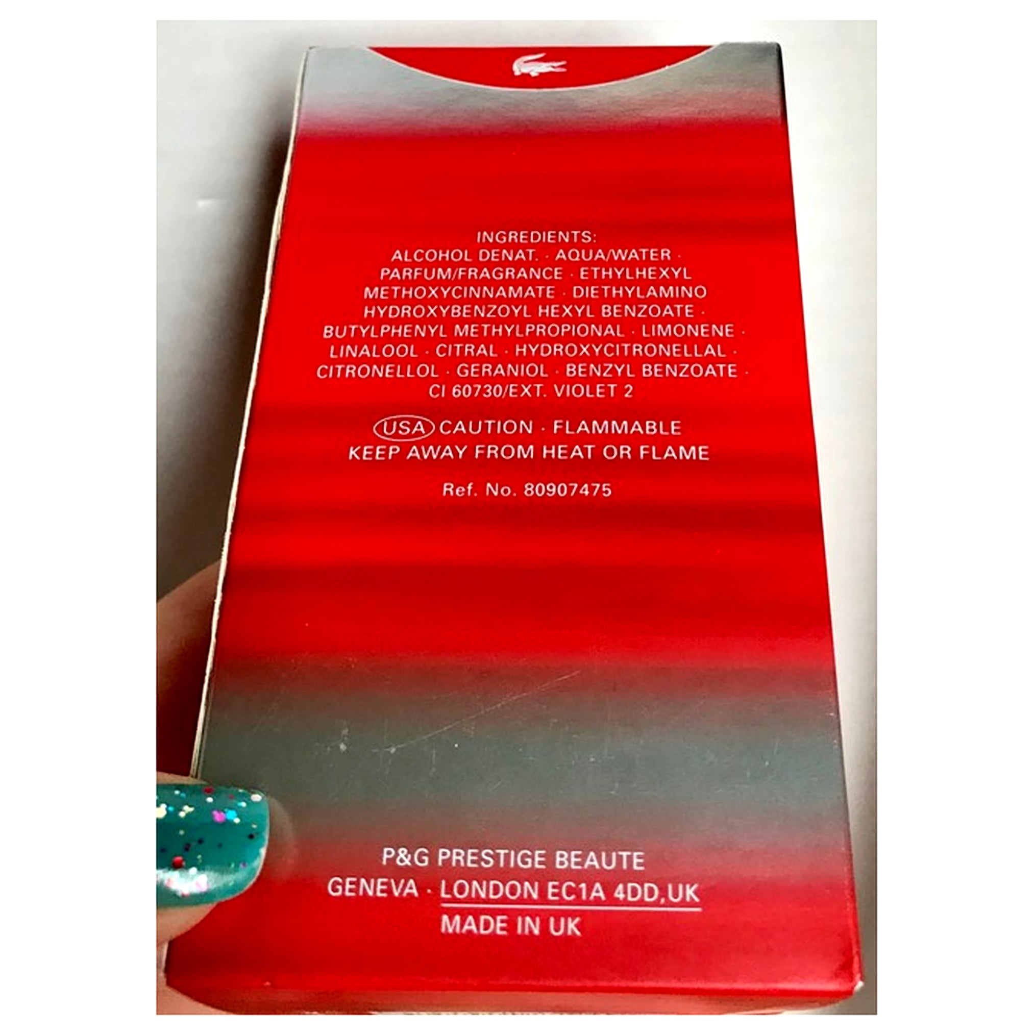 Lacoste Red Eau De Toilette Spray For Men 4.2 oz