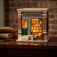thumbnail image 7 of Lighted Mini Bookstore Village House Figurine, Resin Autumn Fall Book Shop Miniature Building with LED Warm Lights Pumpkin Bench, Harvest Tabletop Decor Gift for Book Lovers, 7 of 7