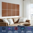 thumbnail image 3 of 8 Pack Art Acoustic Panels Sound Absorbing made wood slats Decorative Soundproof Wall Panels Self Adhesive for Nursery Game Room Bedroom 48"x32", 3 of 7
