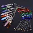 thumbnail image 2 of K-KED 10pcs Mixed Natural Stone Pendulum Pendants Tower Prism Wand Energy Reiki Amulet, 2 of 9
