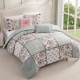 thumbnail image 5 of Bebejan Sage Serenity 5 Piece Comforter Set, Queen, Green, 100% Cotton Sateen, Reversible, All Season, Cozy Comfort, 5 of 10
