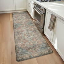 OEAKAY Anti Fatigue Kitchen Mat, Ergonomic Cushioned & Waterproof, Extra Thick Non-Slip Backing, Easy Care Persian Design 24"x87" Kitchen Mats for Floor