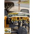 thumbnail image 5 of Outdoor Tablecloth with Umbrella Hole for Patio/Picnic/Party/Camping, Sunflowers Truck Waterproof Table Cloth Square Cover Washable, Retro Summer Botanical Floral Plaid (60"x 60"), 5 of 8