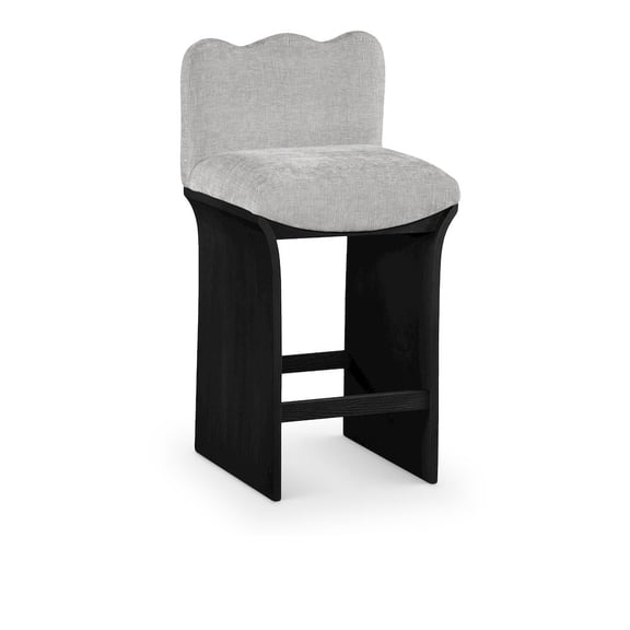 Meridina Furniture Shaw Grey Chenille Fabric Upholstered Counter Stool