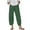 Green, variant on WIZUTIZ Sweatpants Women Vintage Casual Loose Wide Leg Beach Pants Stretch Elastic High Waist Full Length Palazzo Pants Solid Asymmetrical Cropped Pants for Teen Girls Business Graduation Blue