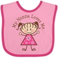 thumbnail image 3 of Inktastic My Nonna Loves Me Girls Baby Bib, 3 of 4