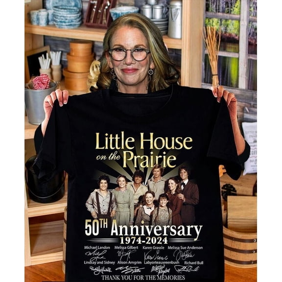 50th Anniversary 1974-2024 Little House on the Prairie Black Men Women Tee Shirt