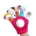 thumbnail image 1 of Baby hand puppet cartoon animal plush toy fabric finger, 1 of 5