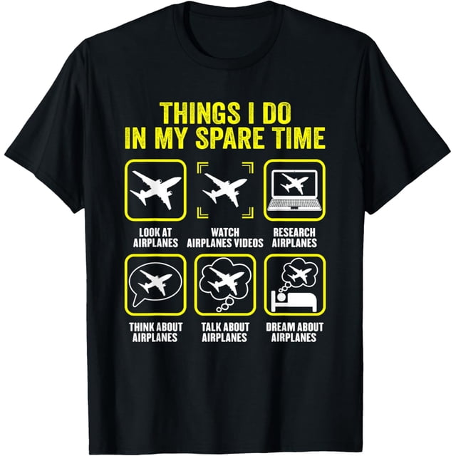 Cosas que hago en mi camiseta de piloto de aviación de aviones de mi tiempo libre