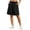 Black, variant on Tqcoqu Elastic Drawstring Waist Bermuda Shorts for Women,Loose Fit Summer Casual Shorts with Big Patch Pocket,Army Green Women's M-XXXXL