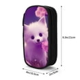 thumbnail image 4 of XMXY Funny Smiling Fox Baby Large Capacity Pencil Case, Portable Pencil Bags with Compartments Zipper Black, 4 of 7